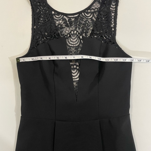 Dynamite Peplum Tank Top with Lace Chest, Backless, Black, Size XS - Picture 4 of 8